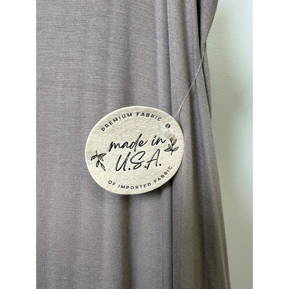 Taupe Flowy Maxi Dress – Spaghetti Strap – Boho/Resort Style - Picture 4 of 6